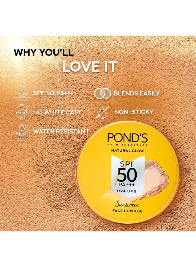 بوندز بودرة الوجه الواقية من الشمس من بوندز، عامل حماية من الشمس 50 (UVA و UVB) مع PA+++، 20 جرام، لحماية من أشعة الشمس، غير دهنية وغير لزجة، لا تترك أثرًا أبيض، مناسبة لجميع أنواع البشرة، مقاومة للماء. - Image 4